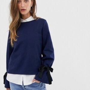 J.crew • tie bell sleeve sweater